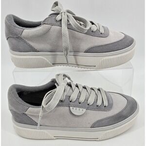 Reef Lay Day Lift Womens 9 Gray Suede Sneakers Cushion Comfort‎ Cork Insole